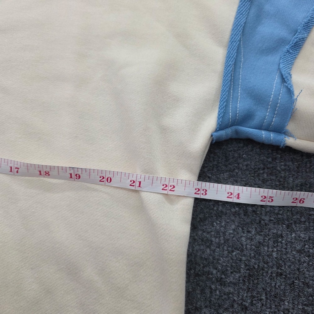 Altar'd State Polo Sweatshirt  Patchwork‎ Size M Cream Blue Women - Picture 9 of 9